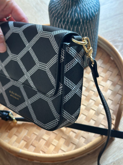 Sac bandoulière motif géométrique