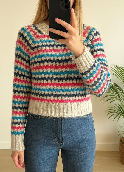 Pull en maille colorée T.36