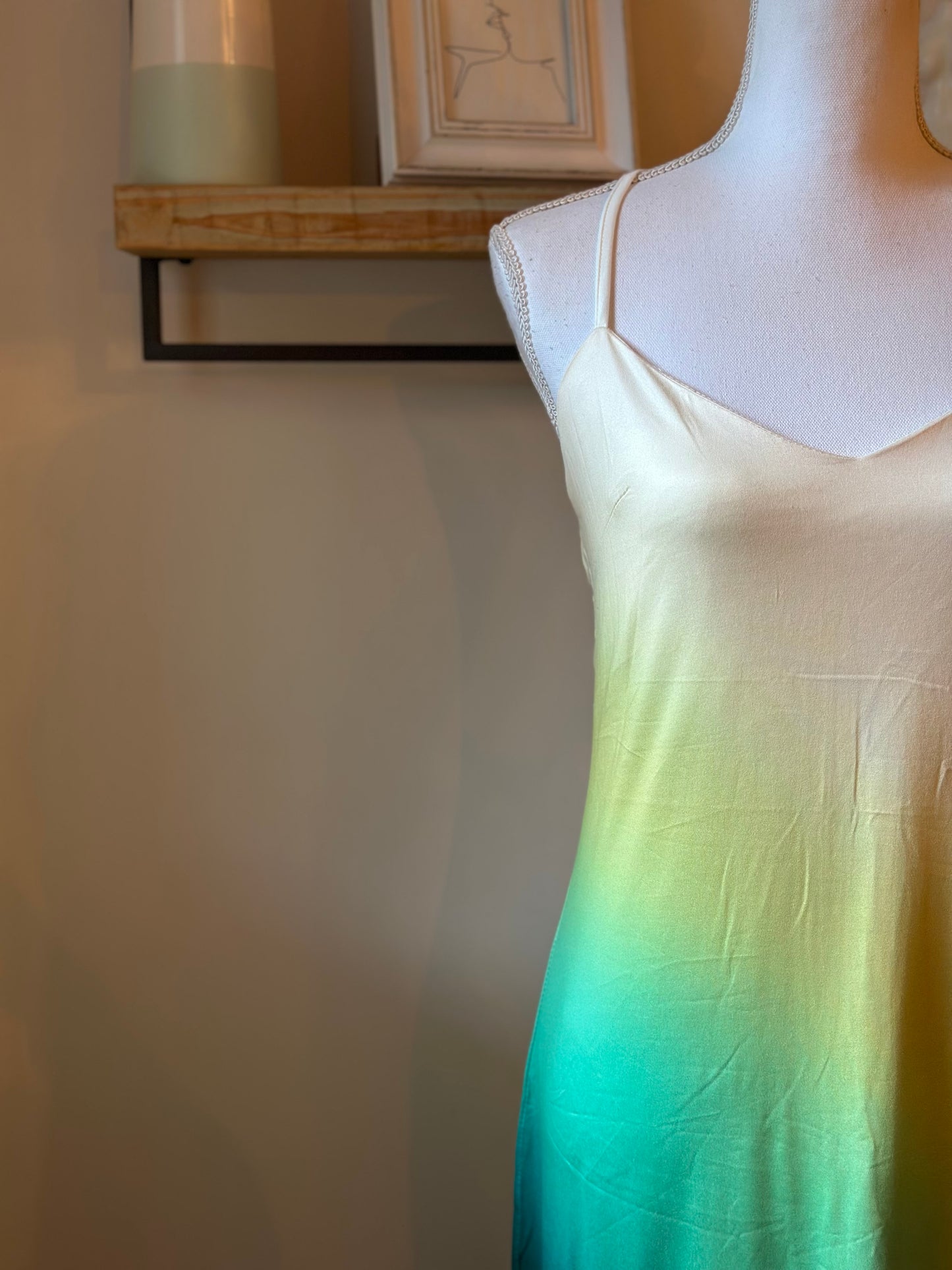 Robe longue dégradé multicolore dos nu T.36
