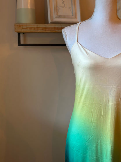Robe longue dégradé multicolore dos nu T.36