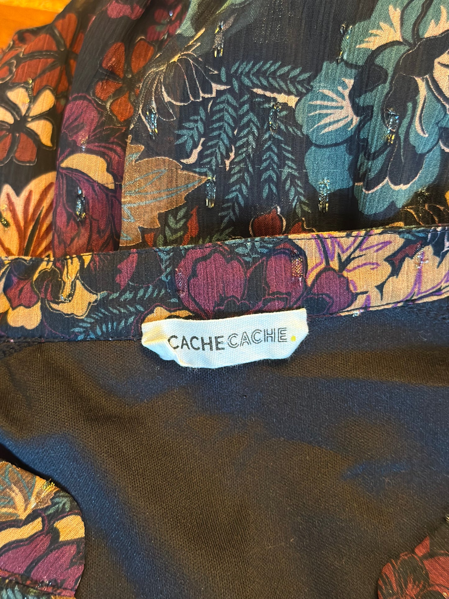 Robe longue fluide imprimé fleurs T.40