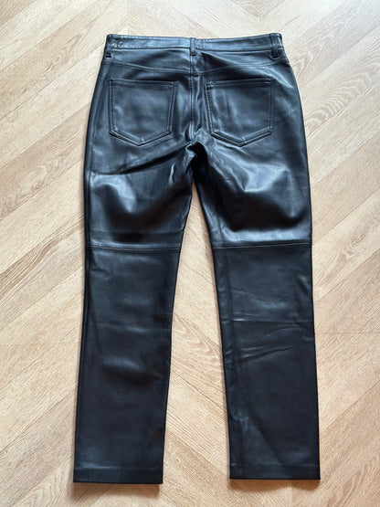 Pantalon droit similicuir noir T.36