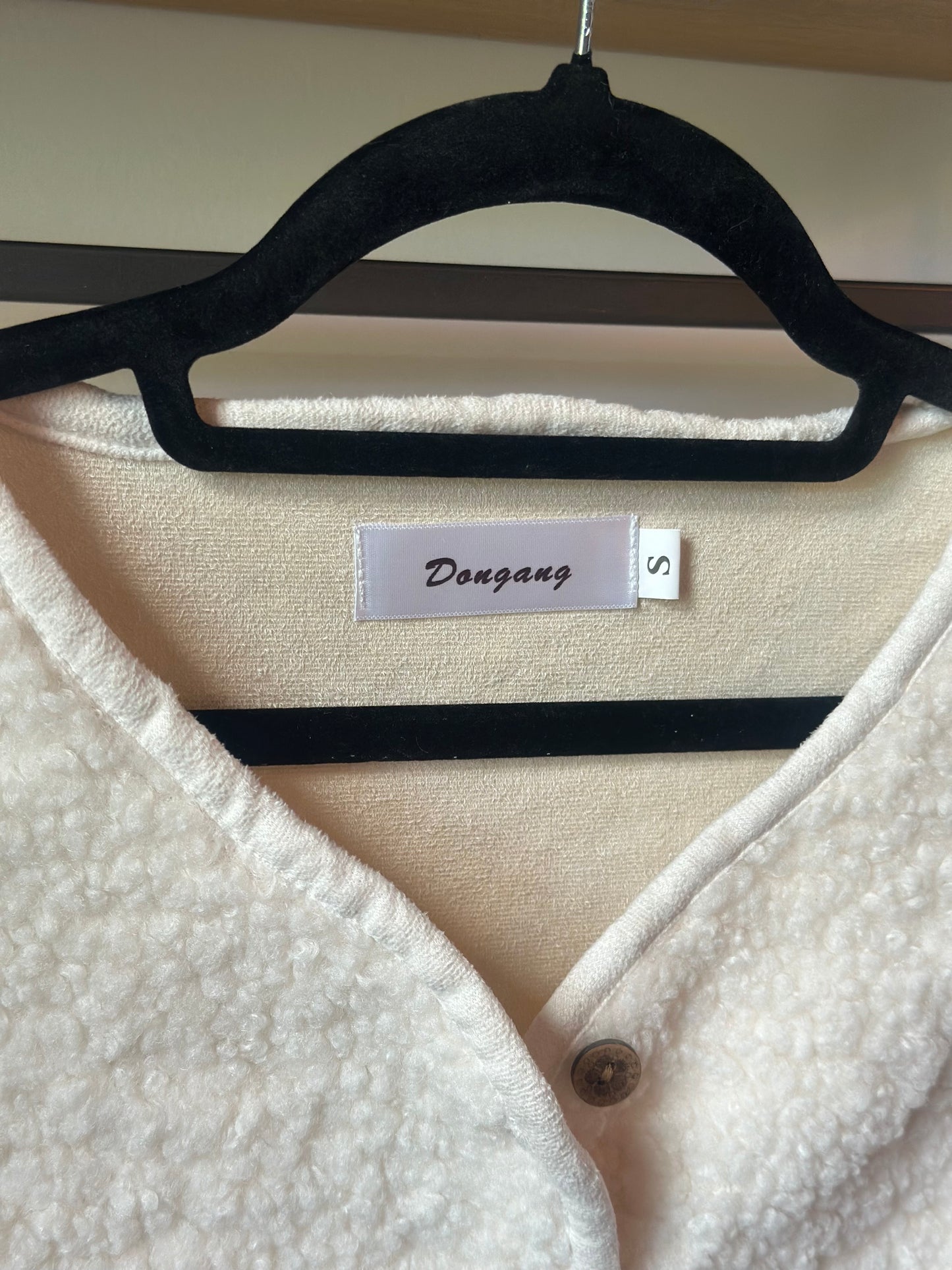 Gilet sans manches crème effet mouton neuf T.36