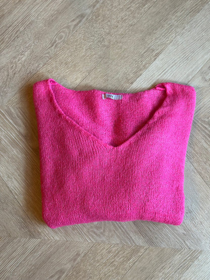 Pull rose en maille lainé T.U