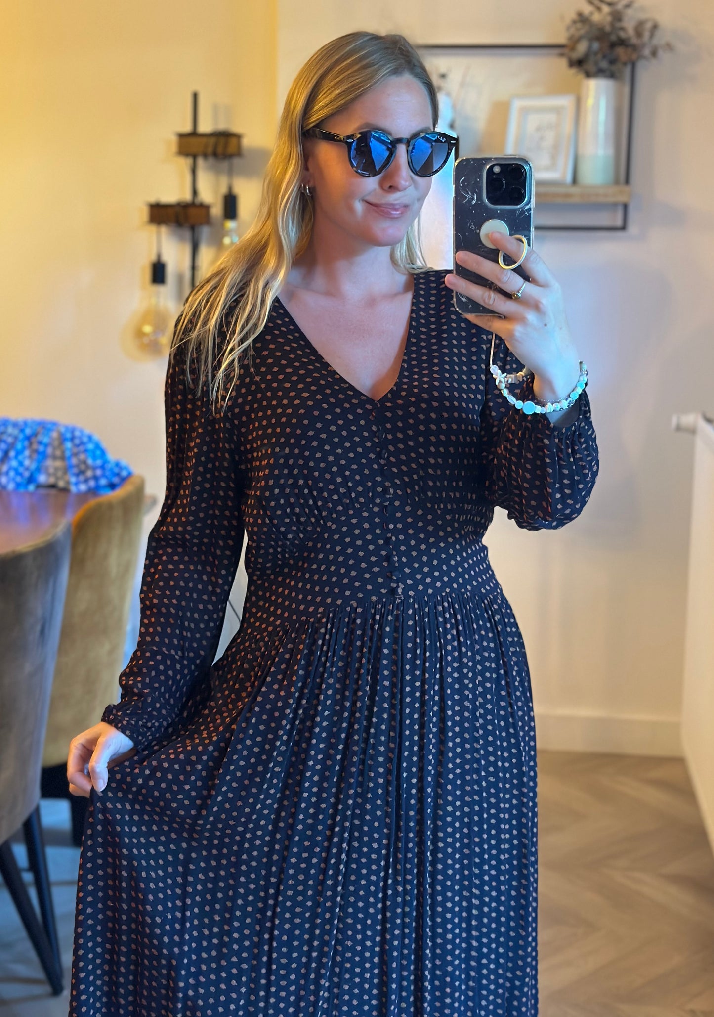 Robe longue imprimée T.44