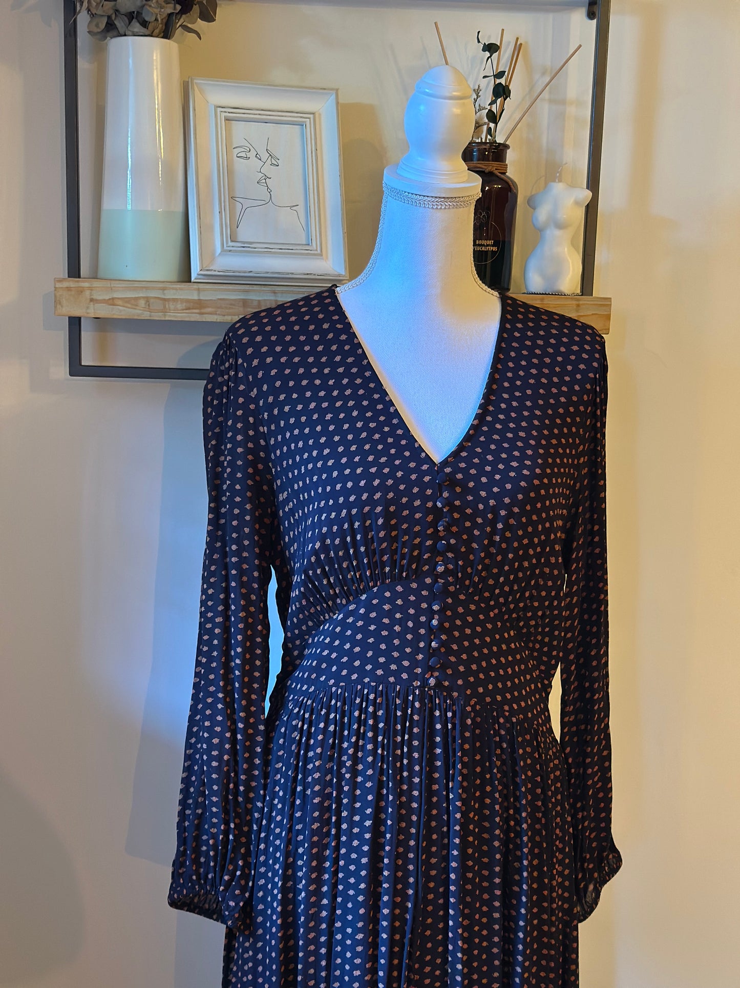 Robe longue imprimée T.44