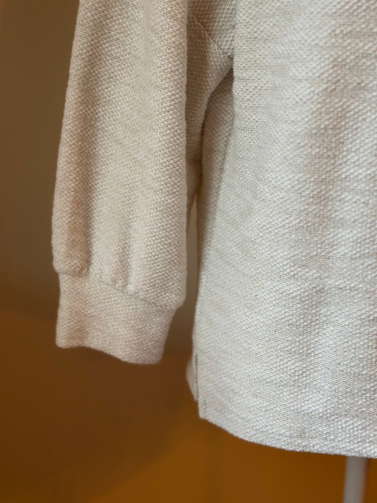 Pull maille écru irisé T.40