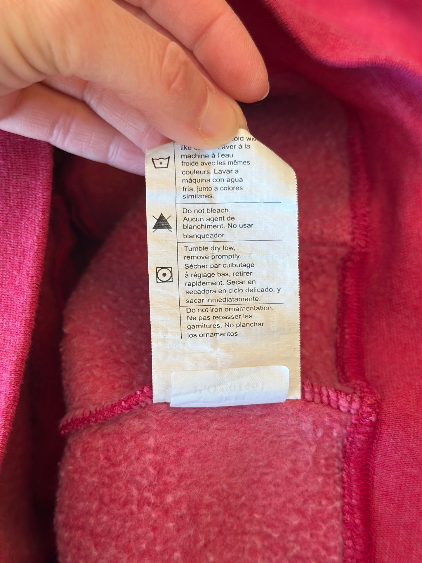 Sweat zippé à capuche rose logo brodé T.38