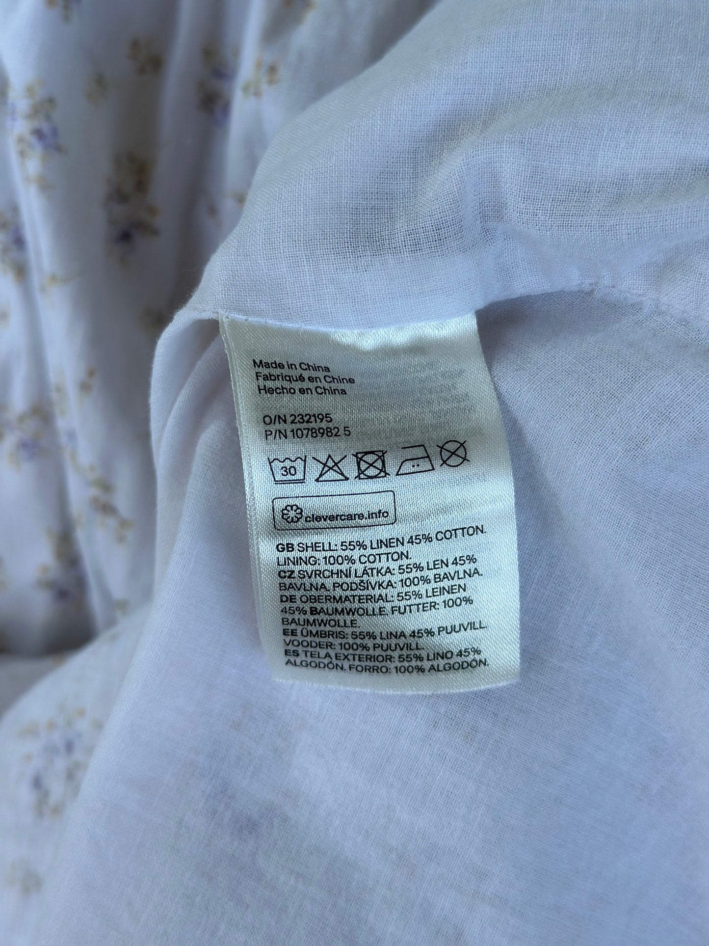 Robe longue en lin et coton fleurie T.36