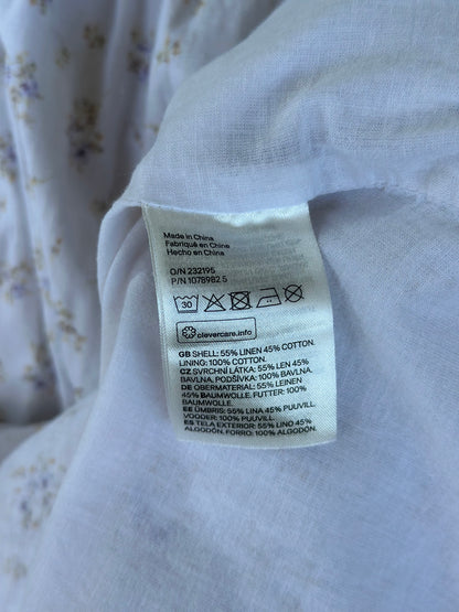 Robe longue en lin et coton fleurie T.36