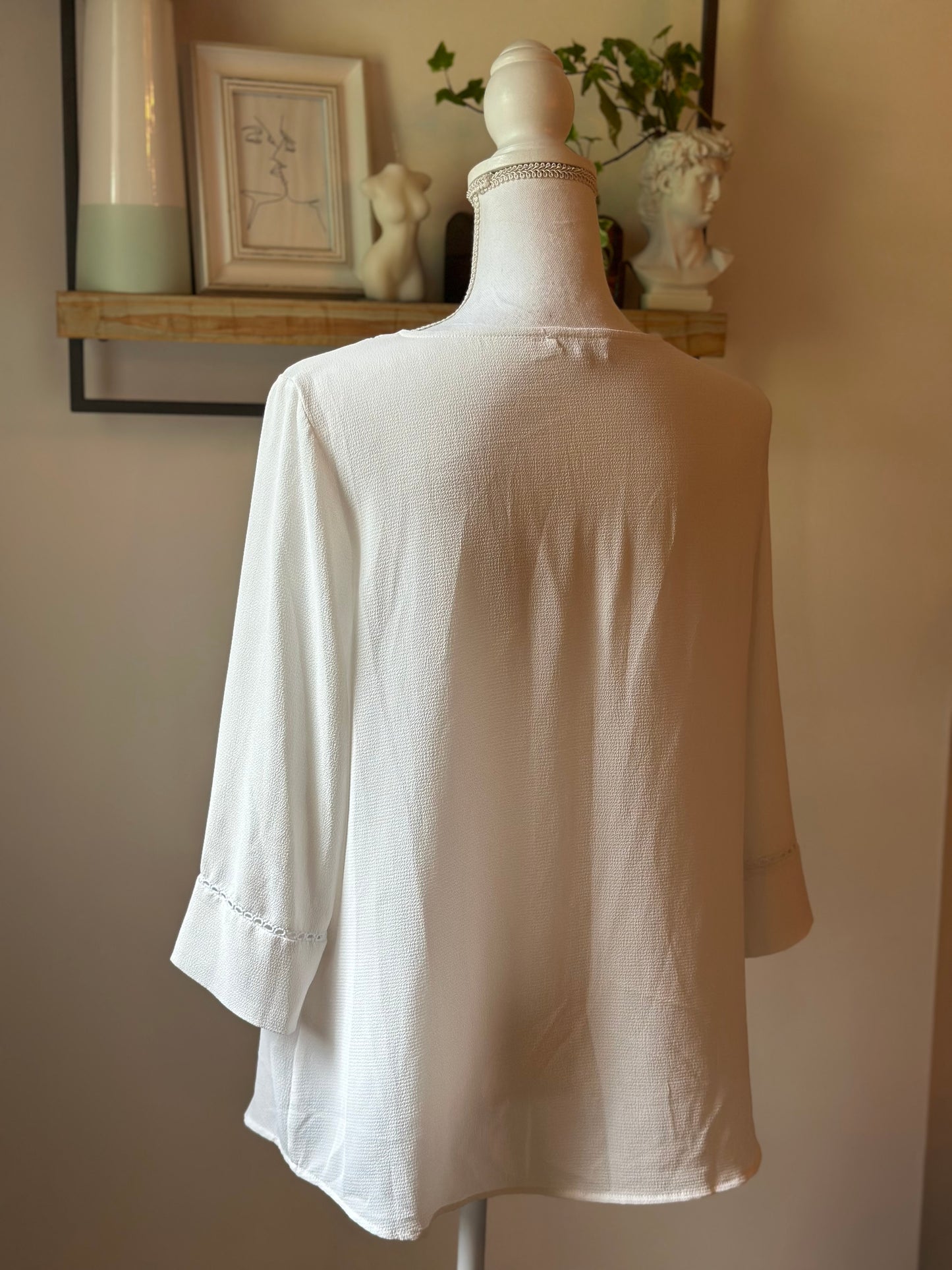 Blouse unie ivoire T.40