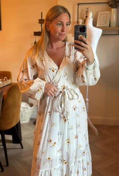 Robe longue fleurie H&M coton T.34/36