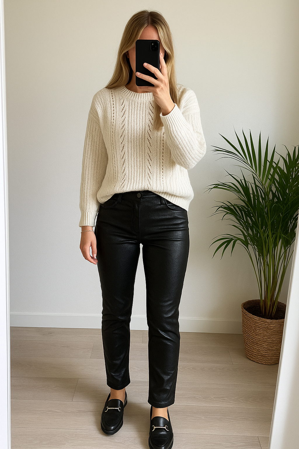 Pantalon enduit noir T.34