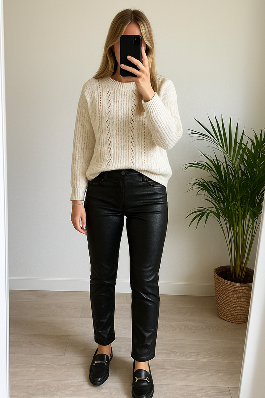 Pantalon enduit noir T.34