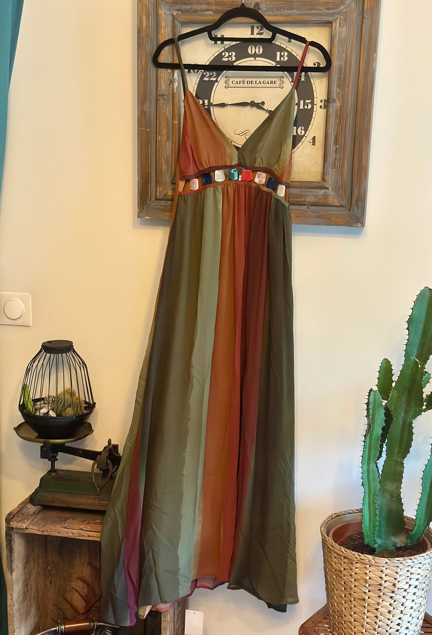 Robe longue dégradé multicolore - T.34 - Neuf