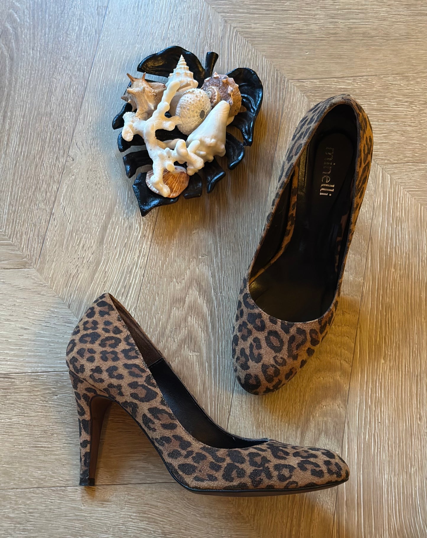 Escarpins léopard en cuir P.37