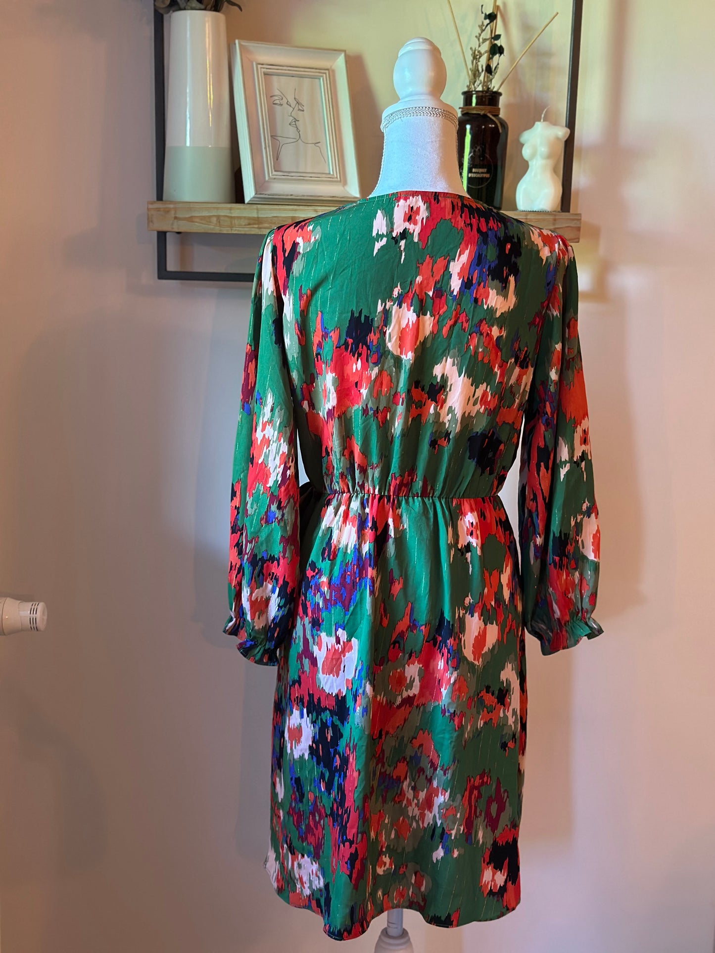 Robe imprimé multicolore fluide T.38/40