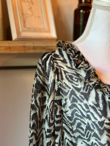 Blouse imprimé animal T.40