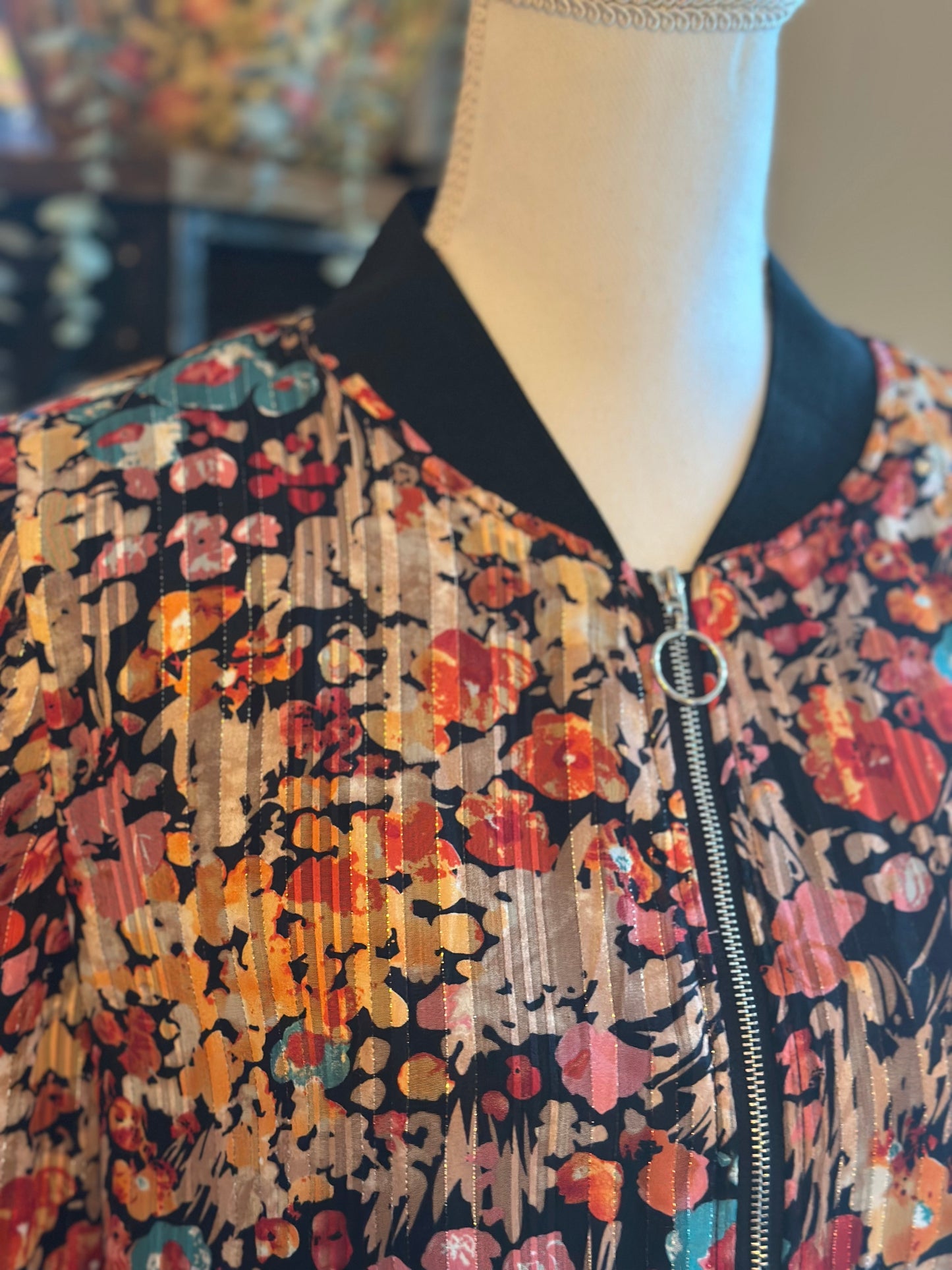 Veste bomber imprimé fleuri T.38