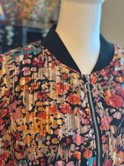 Veste bomber imprimé fleuri T.38