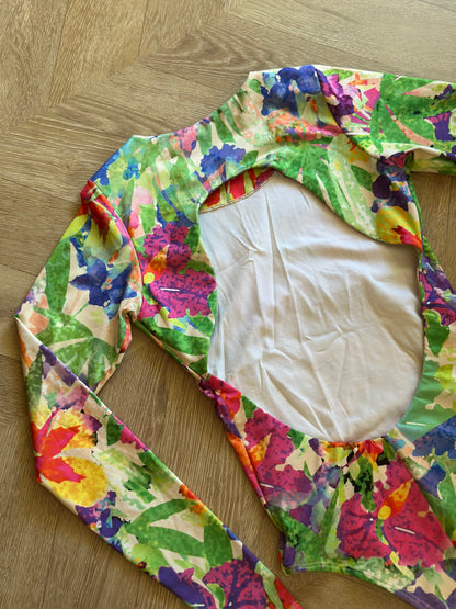 Body imprimé multicolore dos ouvert Maria Refinada T.36