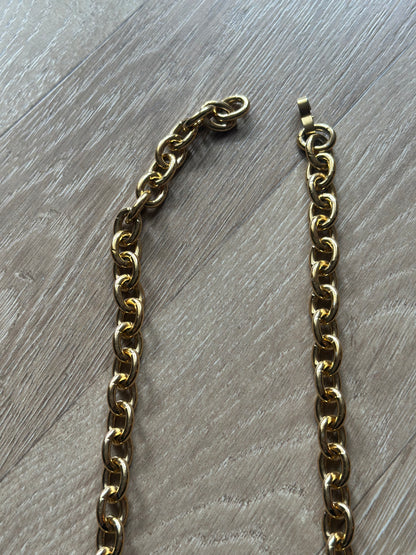 Ceinture chaîne dorée vintage épingles nourrice style 90s – 98 cm