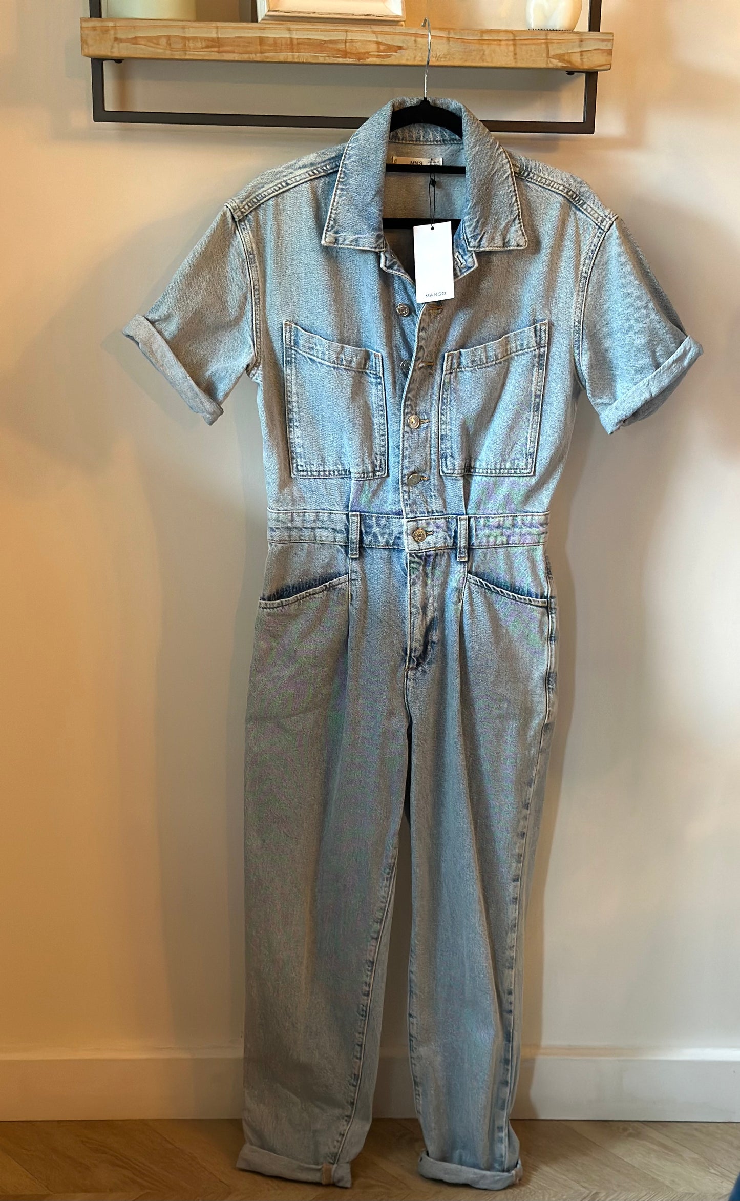 Combinaison en jean bleu neuve T.34