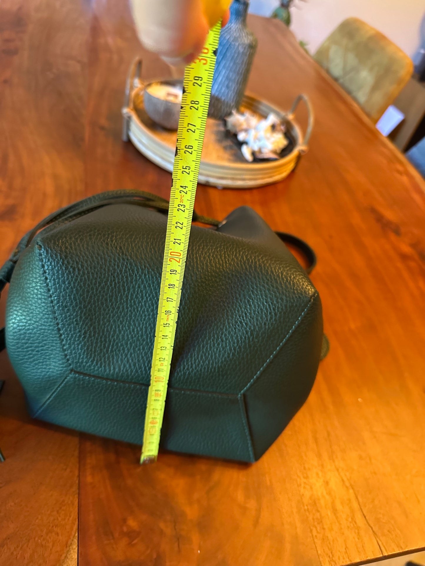 Sac seau uni vert