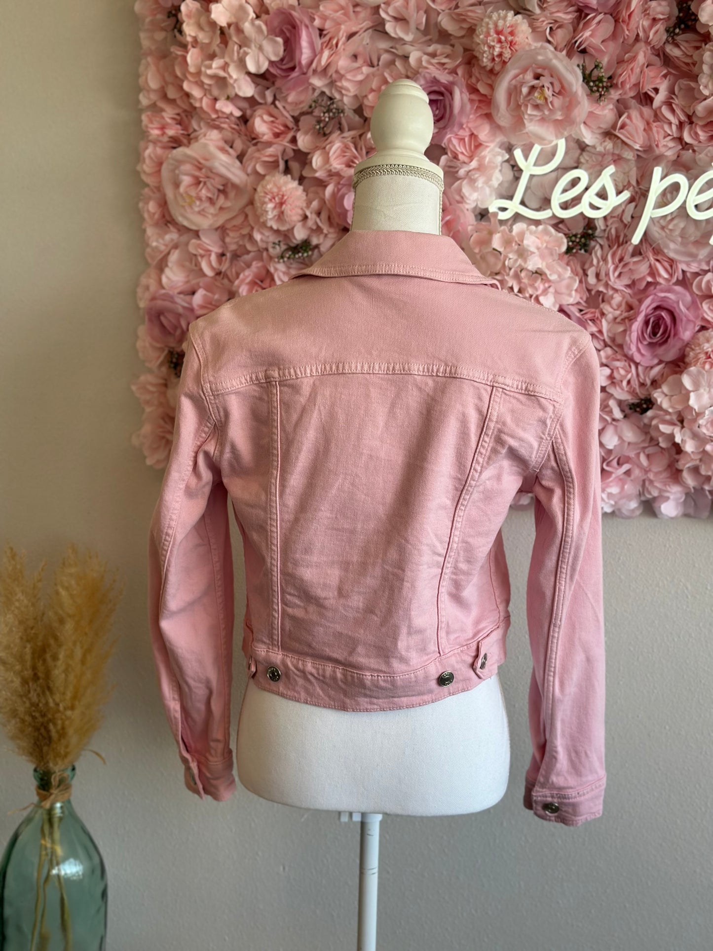 Veste en jean rose modèle Lina T.36