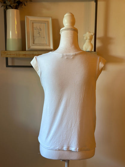 Top dentelle blanc T.36