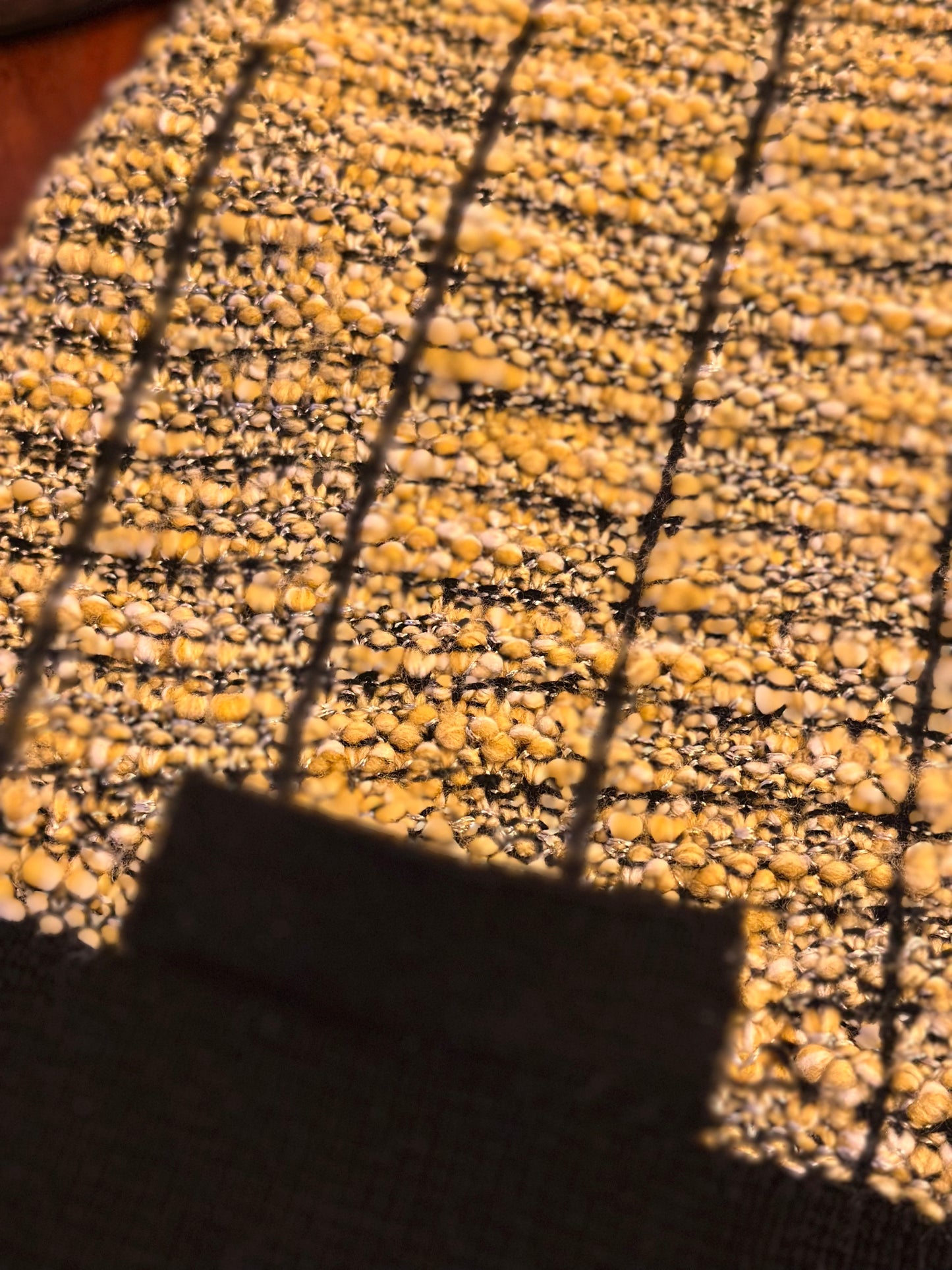 Robe tweed laine jaune et noir T.40