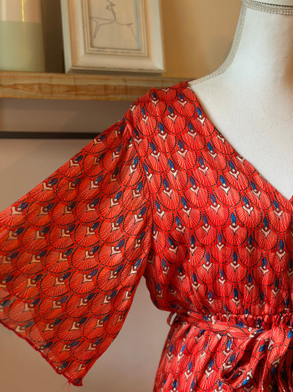 Robe midi imprimé graphique T.36/38