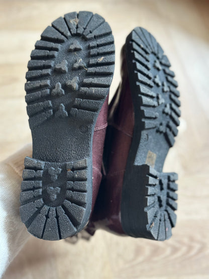 Bottines biker bordeaux P.39