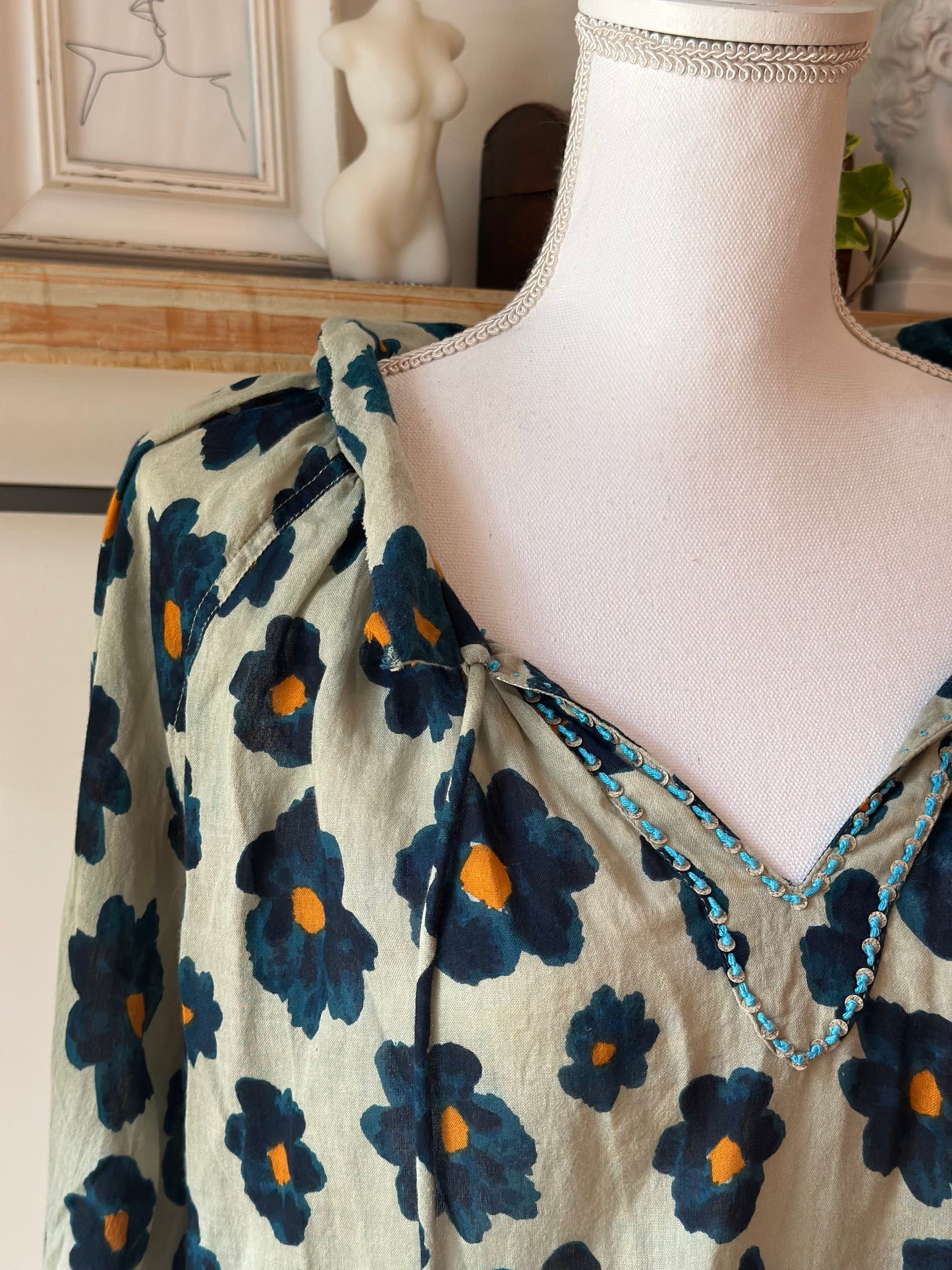 Blouse fluide imprimée fleurs T.38/40