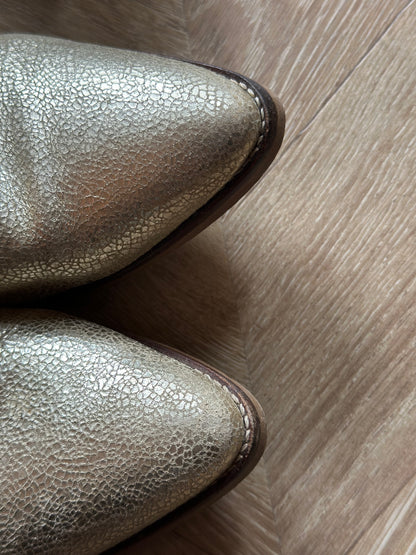 Bottines cuir doré – fabriquées au Portugal T.37