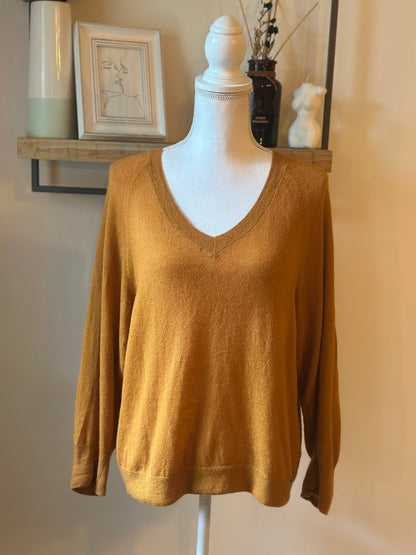 Pull col V laine alpaga mérinos T.36/38