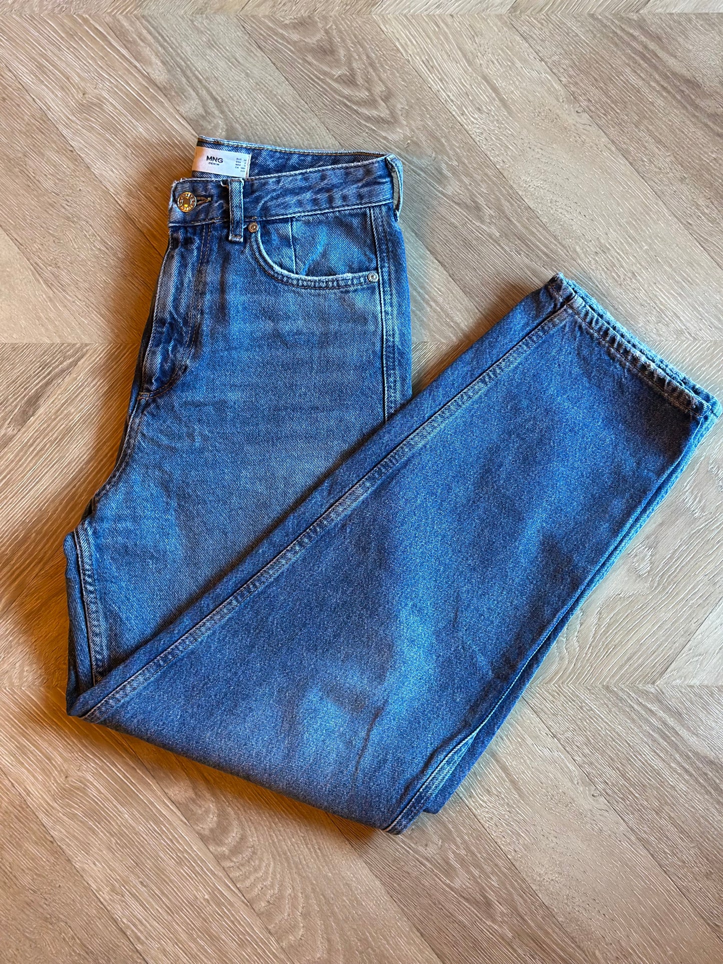 Jean droit uni Denim 100 % coton T.36