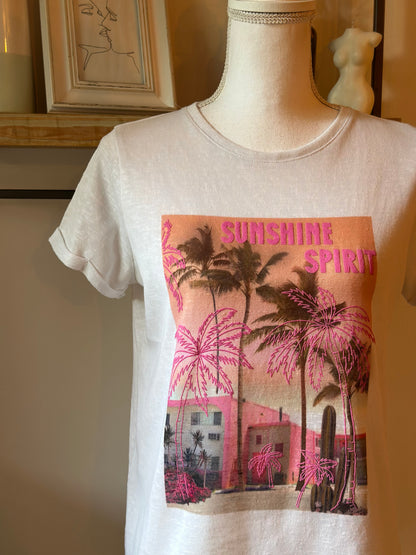 T-shirt motif palmier T.36