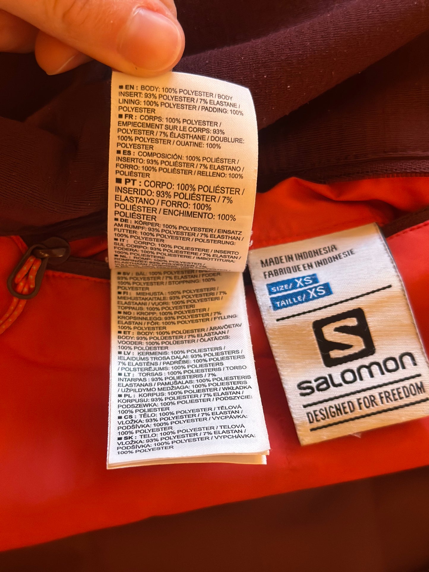 Veste technique réversible matelassée bicolore Salomon Primaloft T.34