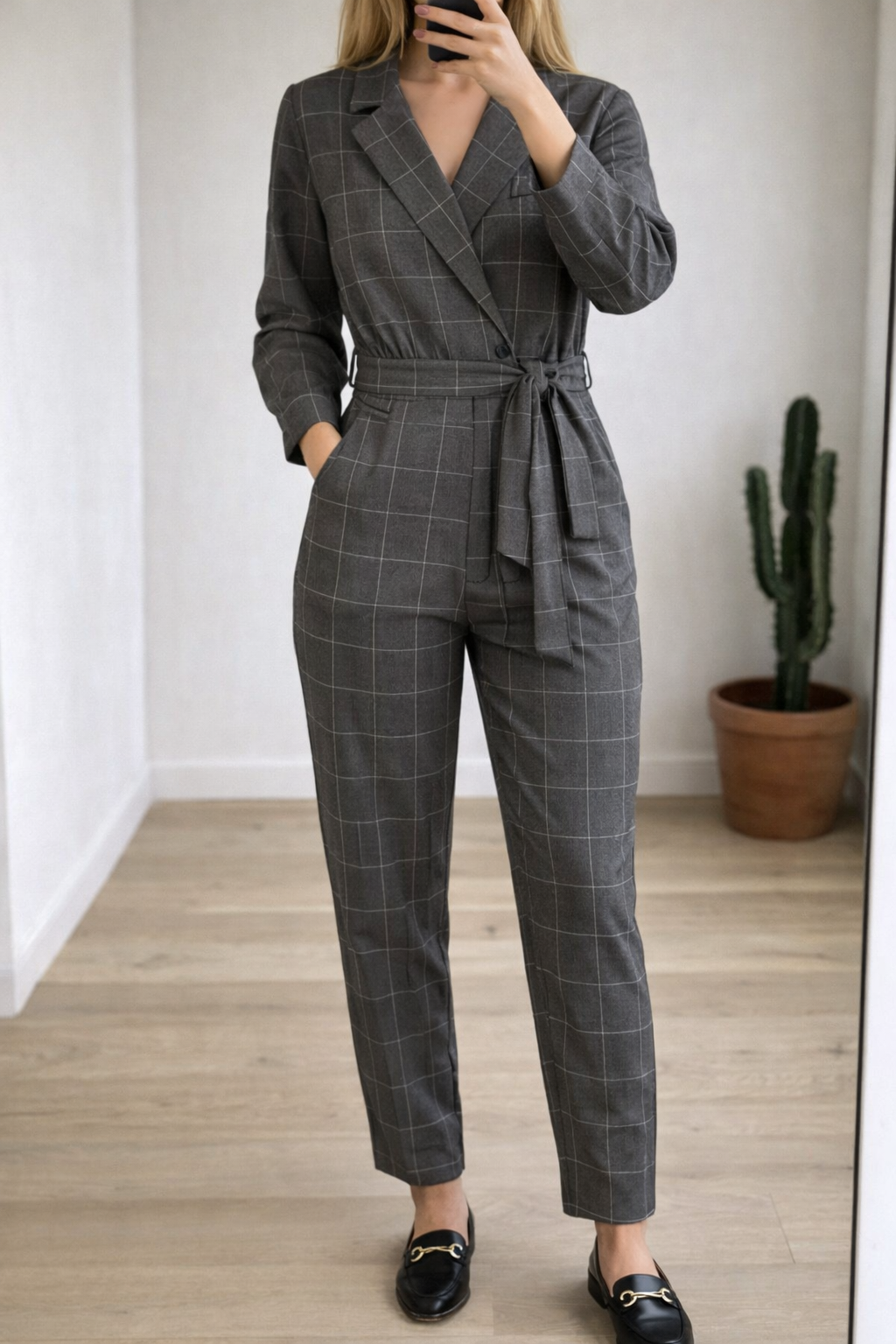 Combinaison pantalon à carreaux T.36