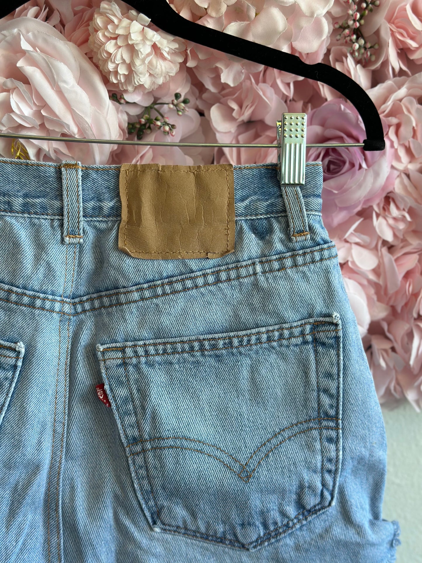 Short en jean bleu vintage T.36