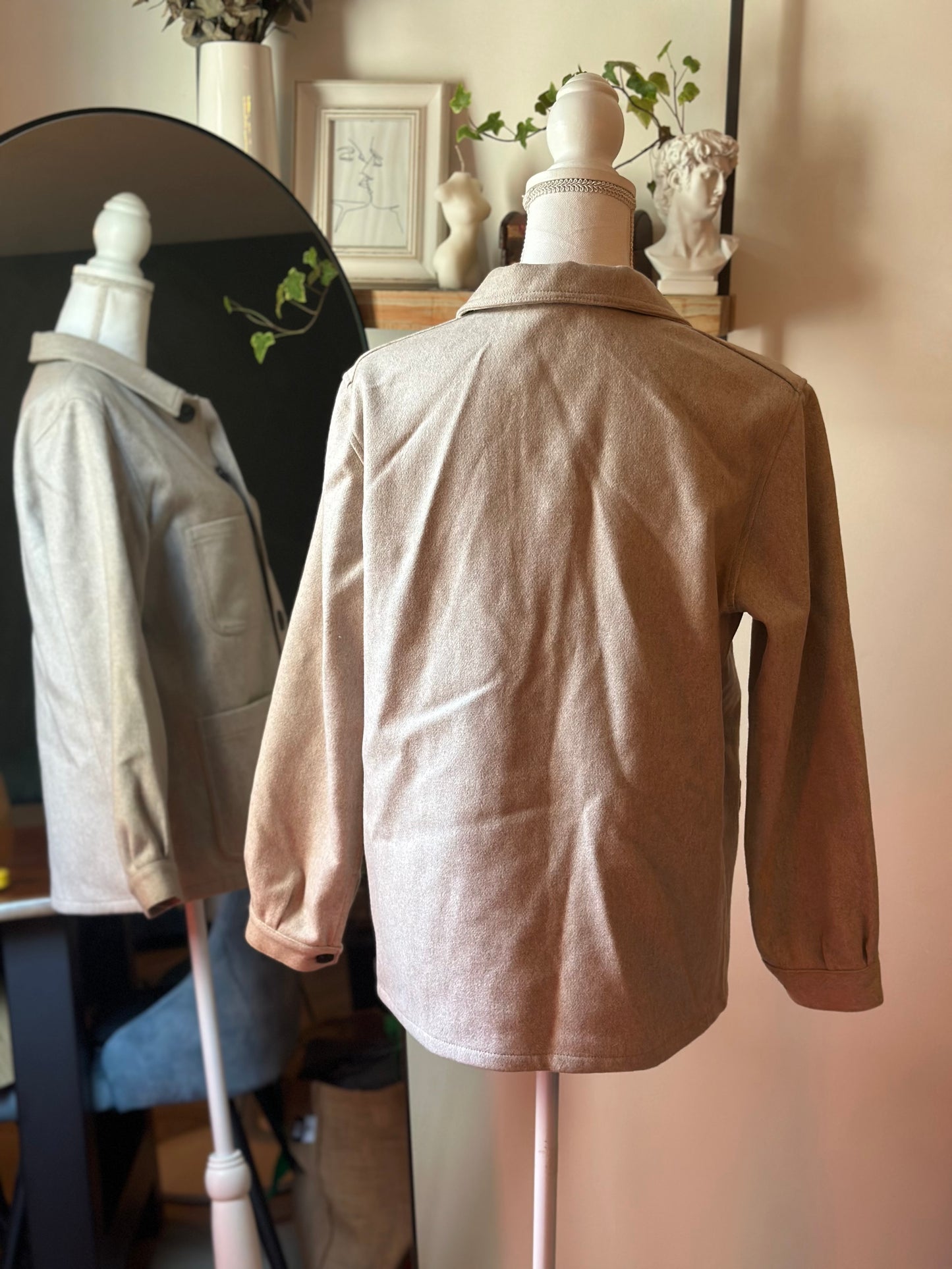 Veste en laine et cachemire beige T.38