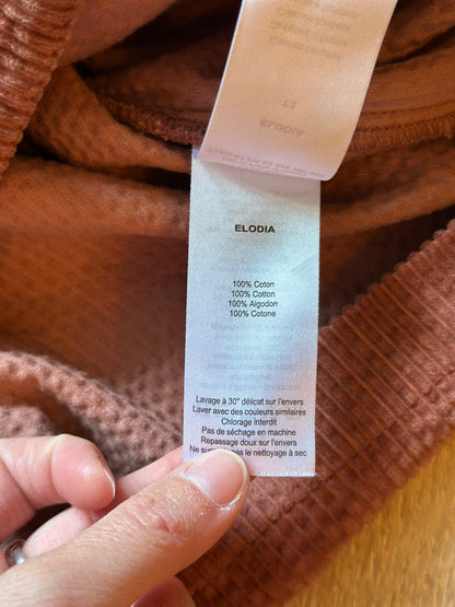 Veste en velours côtelé rose brique – Modèle Elodia – T3 (oversize)