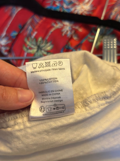Pantalon velours côtelé écru T.38