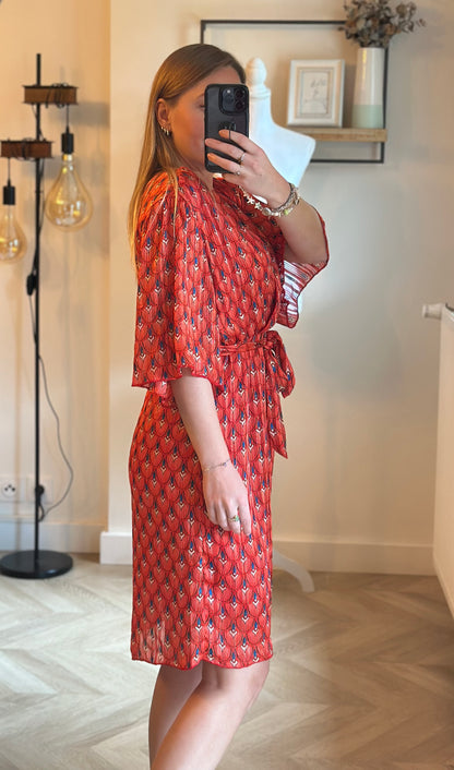 Robe midi imprimé graphique T.36/38