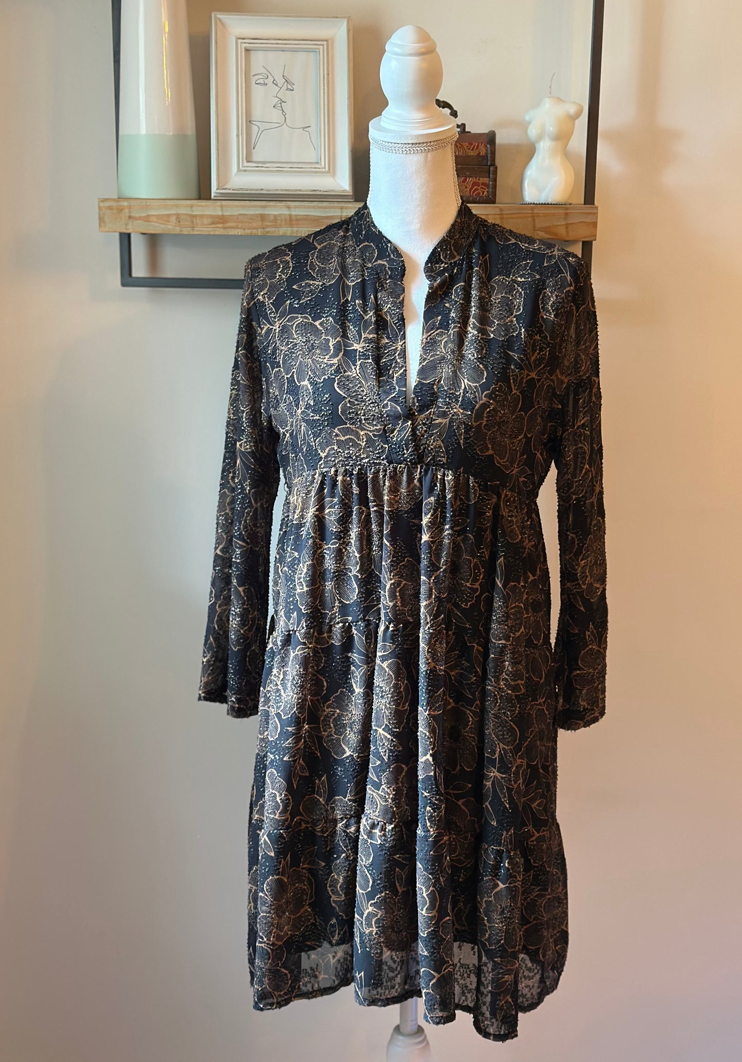 Robe fluide imprimé floral T.36/38