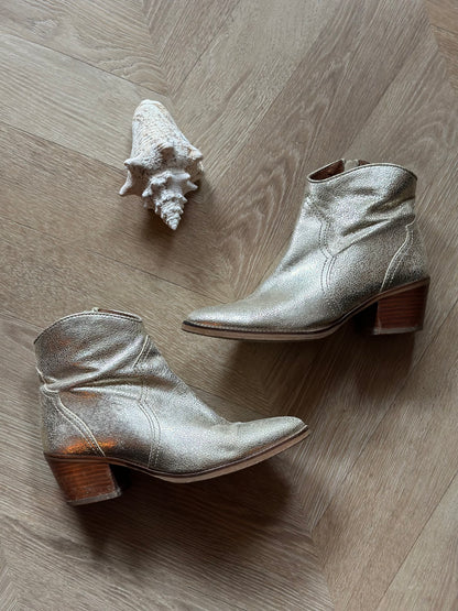 Bottines cuir doré – fabriquées au Portugal T.37