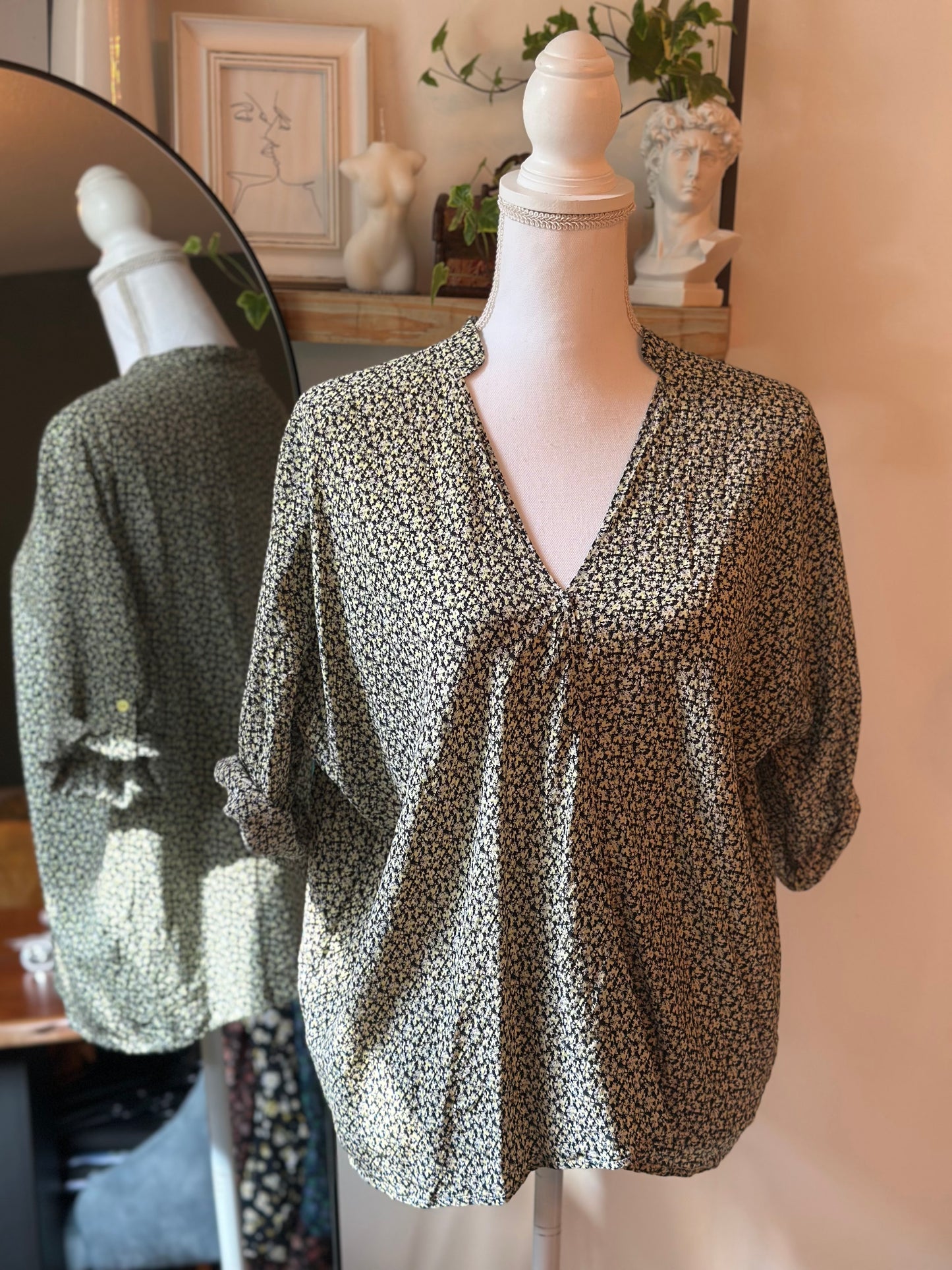 Blouse imprimé fleuri en soie