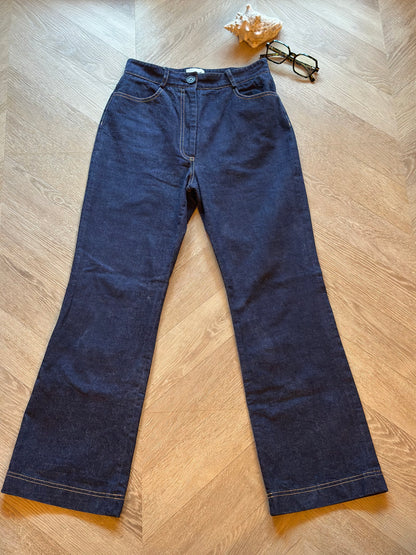 Jean flare denim brut Claudie Pierlot modèle Paolo Court T.36
