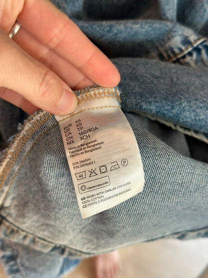 Robe en jean bleu à col V T.34